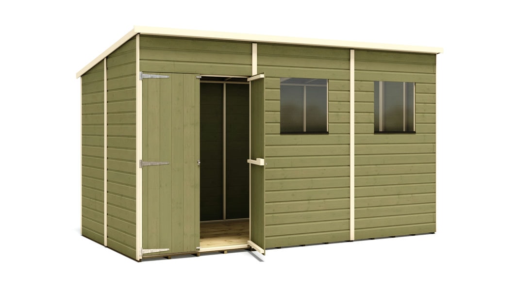 pressure-treated-hobbyist-pent-offset-door-garden-shed-12-x-6