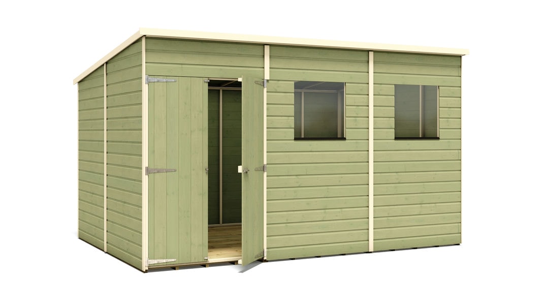 pressure-treated-hobbyist-pent-offset-door-garden-shed-12-x-8