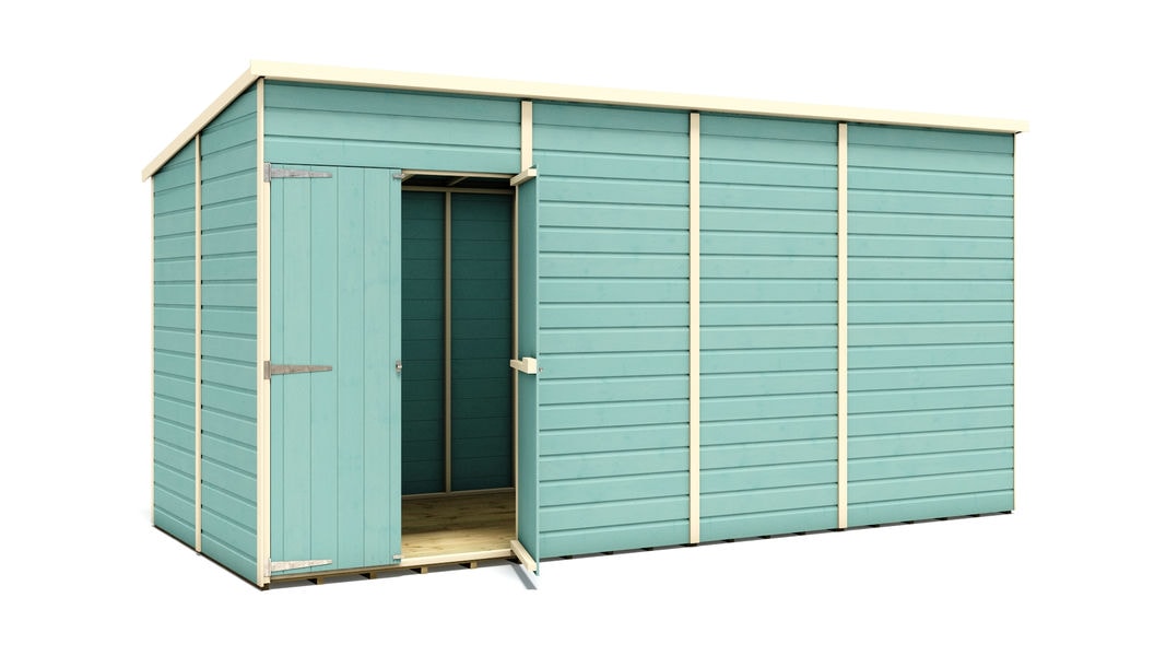 pressure-treated-hobbyist-pent-windowless-offset-door-garden-shed-14-x-6