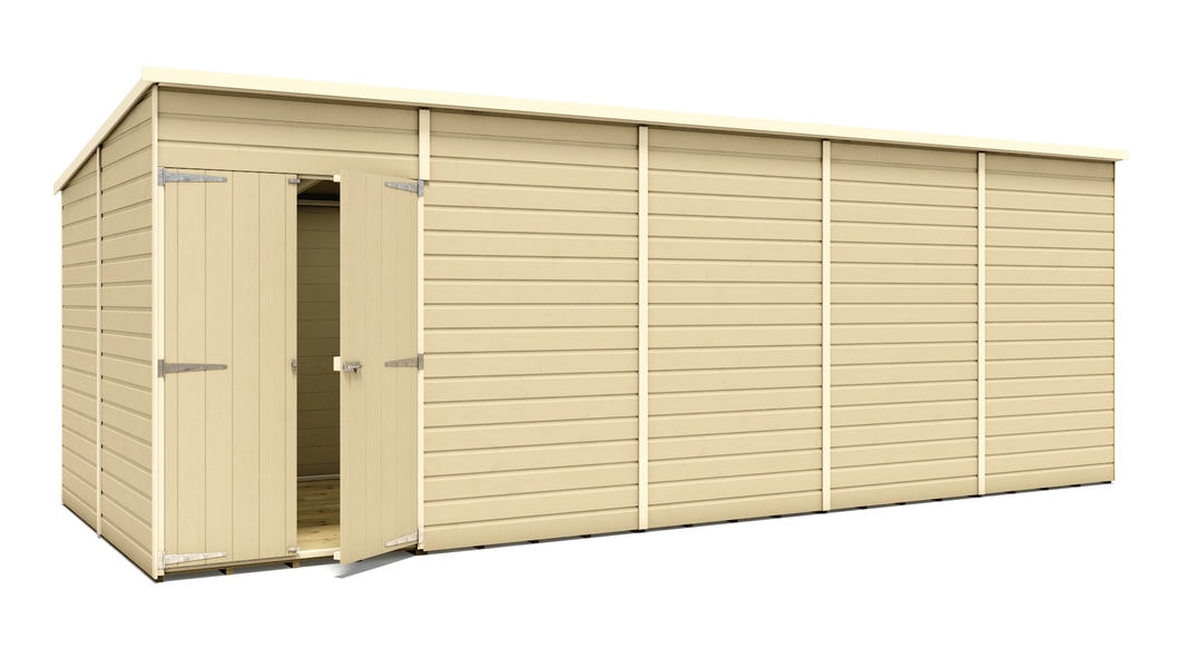 pressure-treated-hobbyist-pent-windowless-offset-door-garden-shed-20-x-8