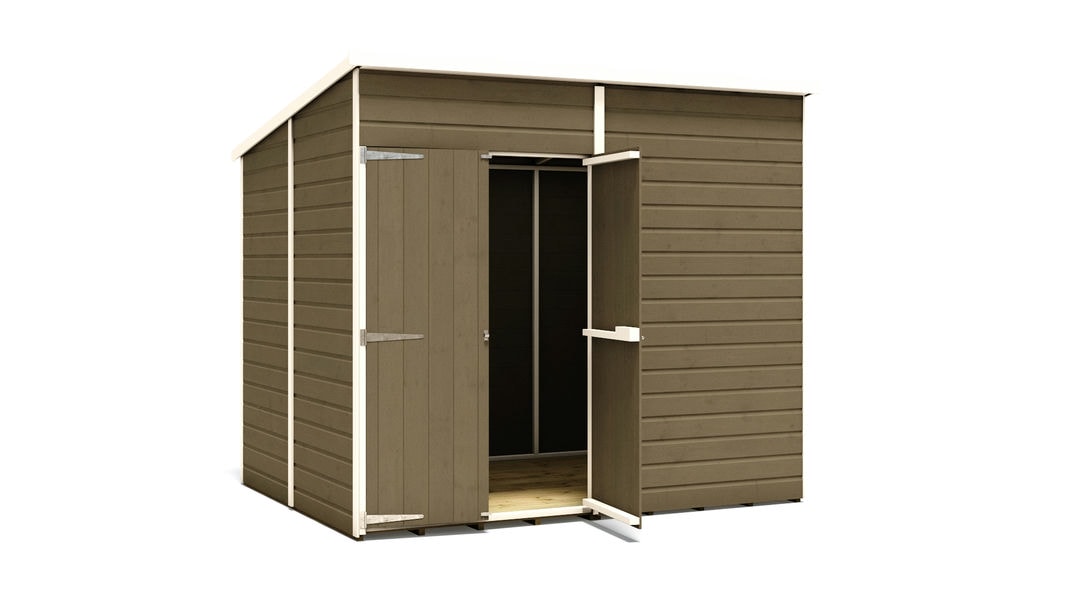 pressure-treated-hobbyist-pent-windowless-offset-door-garden-shed-8-x-6