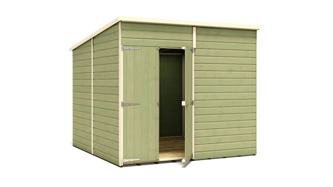 pressure-treated-hobbyist-pent-windowless-offset-door-garden-shed-8-x-8