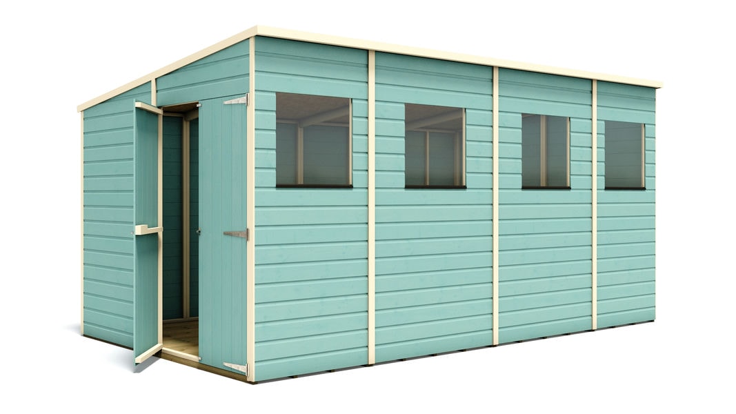 pressure-treated-hobbyist-tall-pent-garden-shed-doors-gable-14-x-8