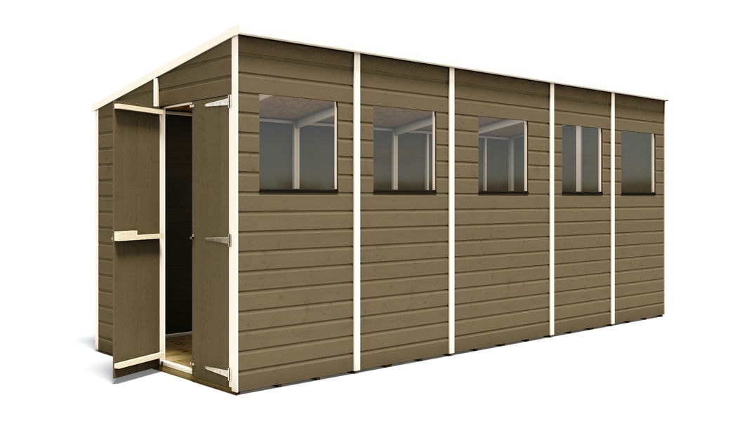 pressure-treated-hobbyist-tall-pent-garden-shed-doors-gable-16-x-6