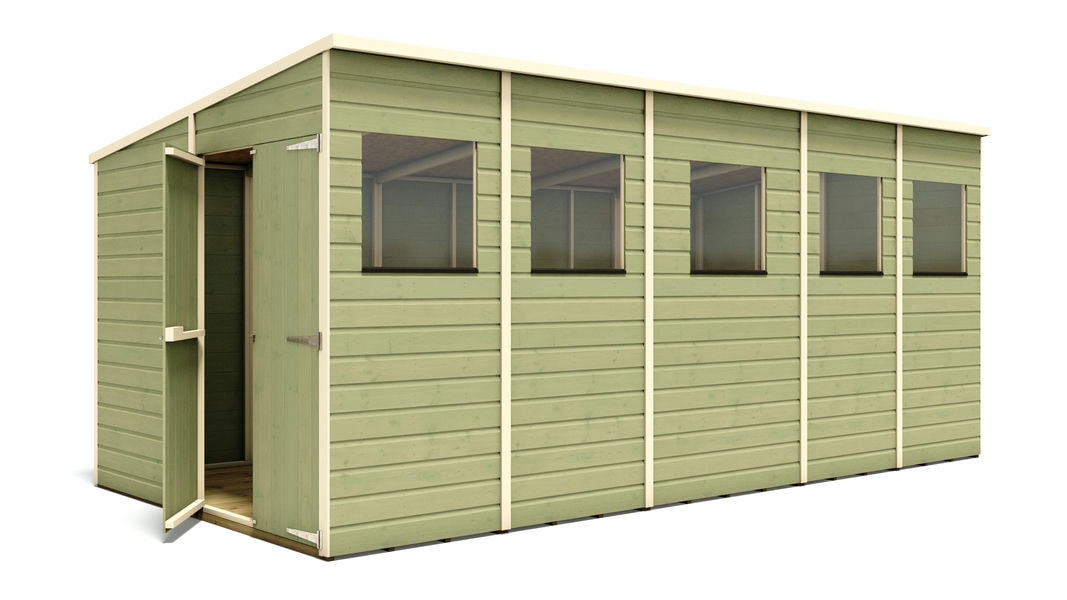 pressure-treated-hobbyist-tall-pent-garden-shed-doors-gable-16-x-8