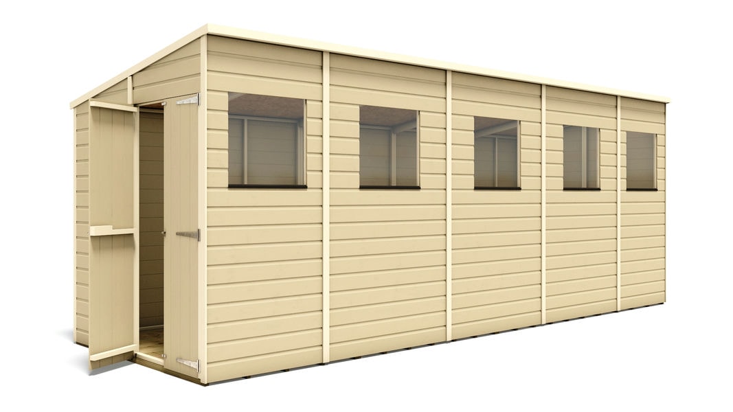 pressure-treated-hobbyist-tall-pent-garden-shed-doors-gable-18-x-6