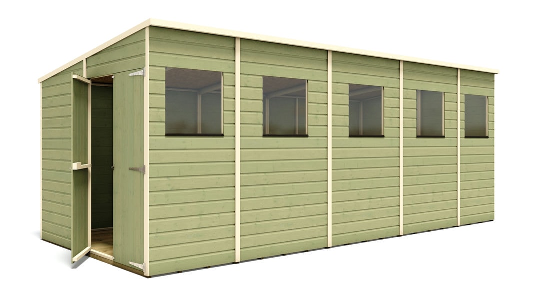 pressure-treated-hobbyist-tall-pent-garden-shed-doors-gable-18-x-8