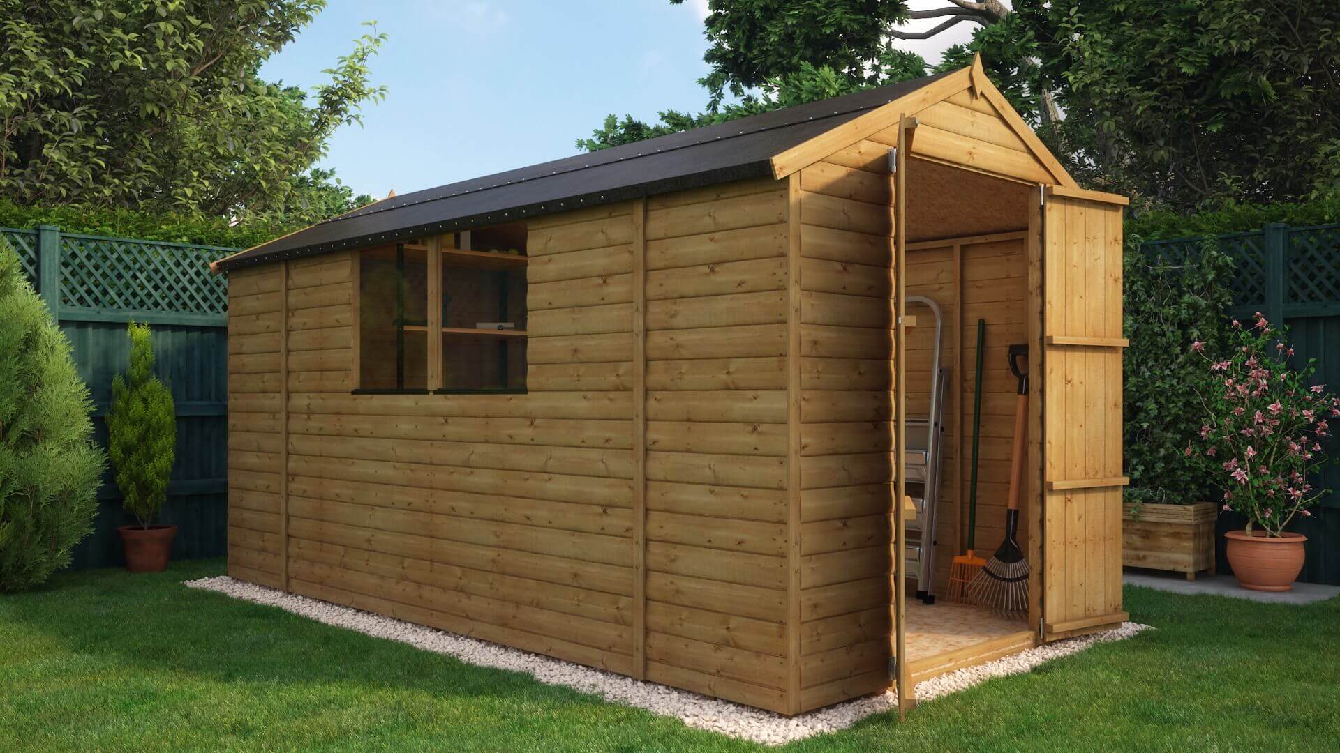 Loglap_12x6_Windowed_Shed_Solid_Sheet_Floor_03 Project 