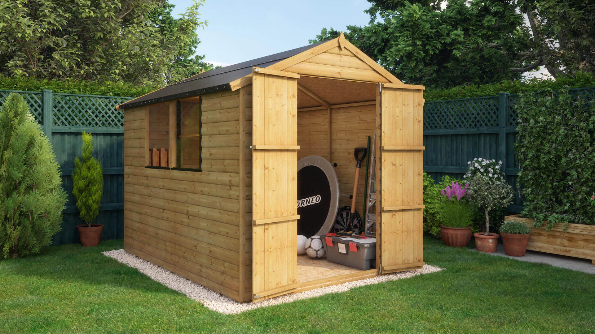 Loglap_8x6_Windowed_Shed_Solid_Sheet_Floor_01 Project Timber