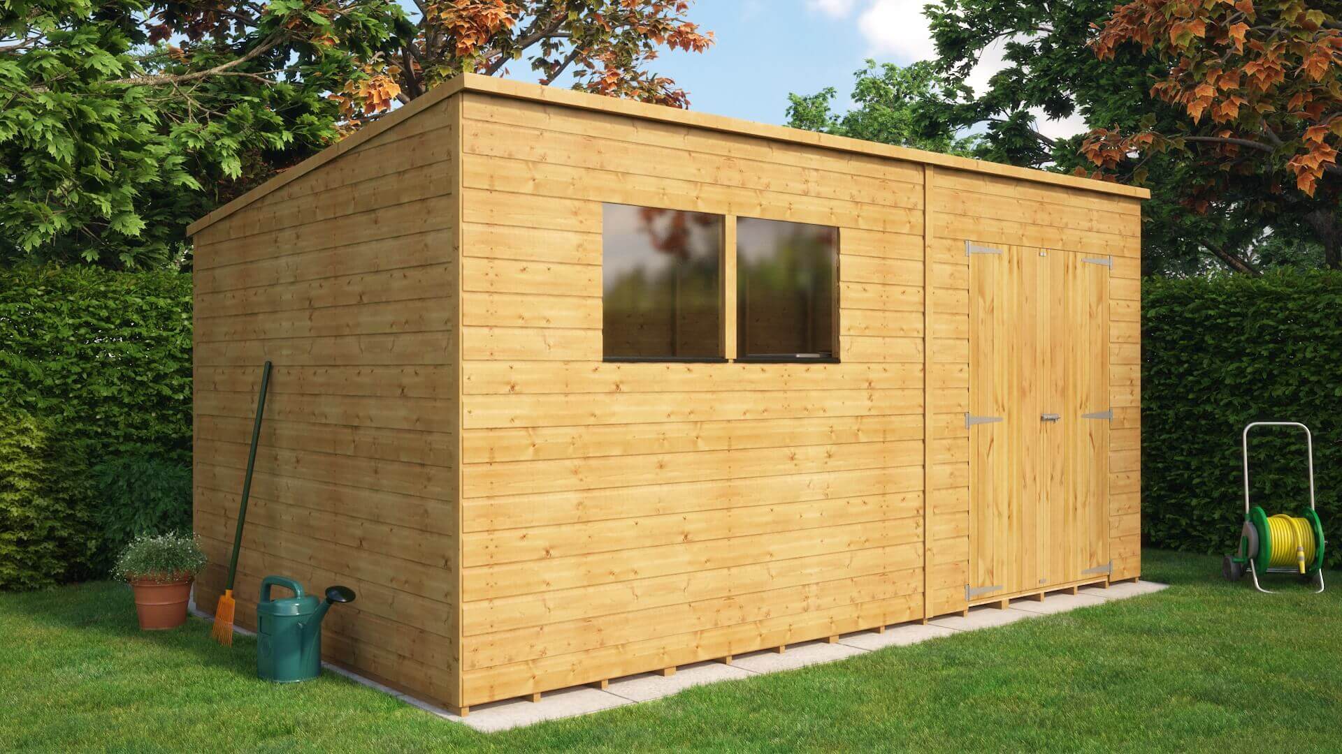 Pent Offset Door Garden Shed | Project Timber