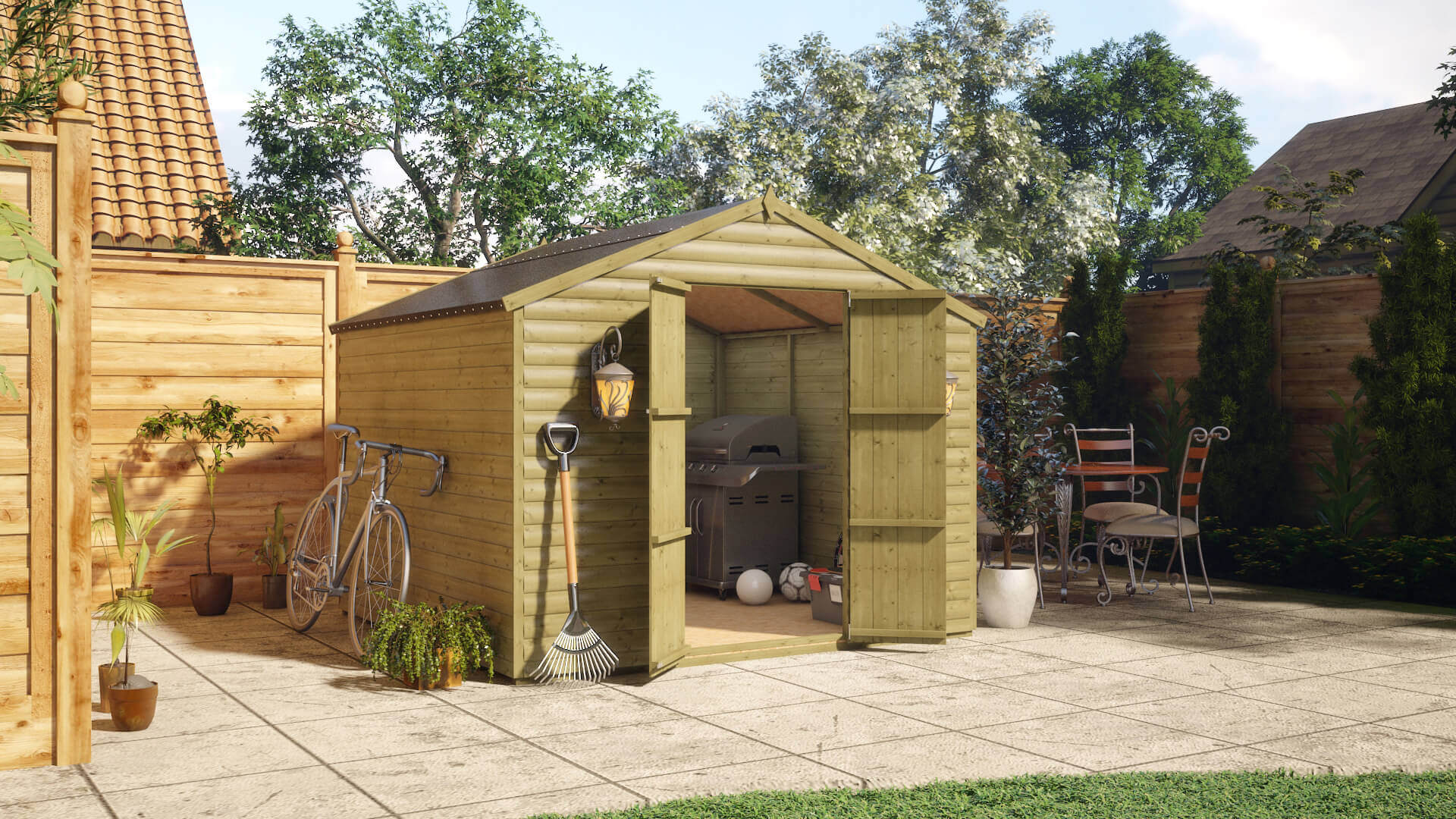 Pressure Treated Loglap Windowless Garden Shed | Project ...