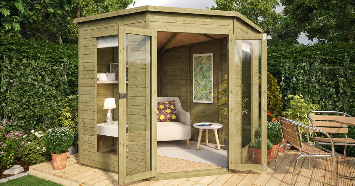 Corner Summerhouse for Sale Pressure Treated Premium Quality Shed