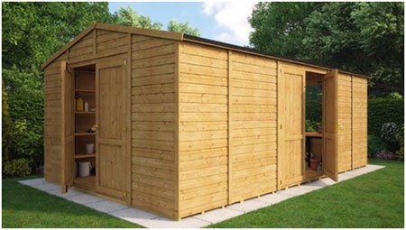 Traditional Windowless 2 Doors Grandmaster Workshop Shed