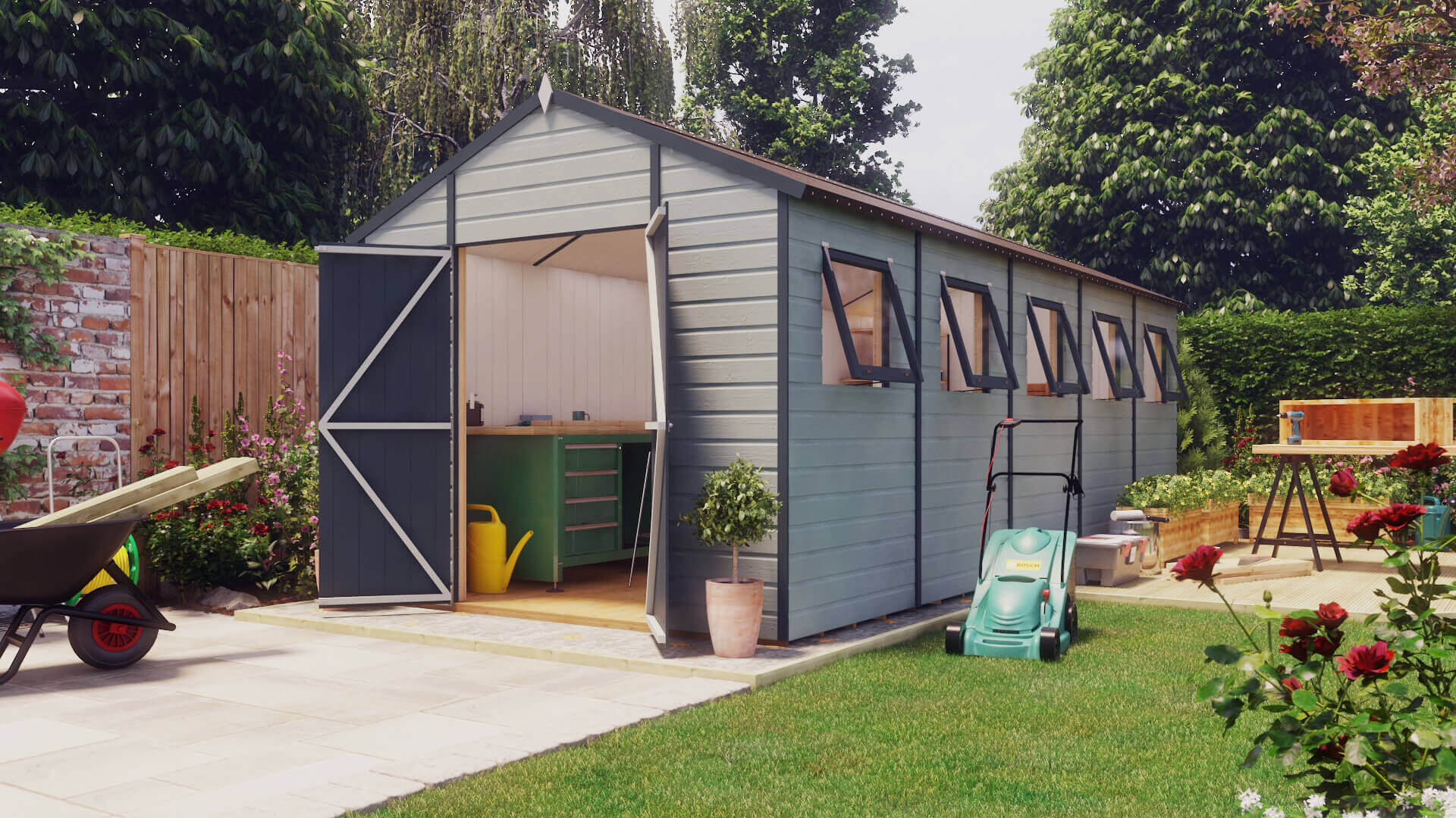20x8 Sheds| 20 x 8 Wooden Garden Storage Sheds | Project 
