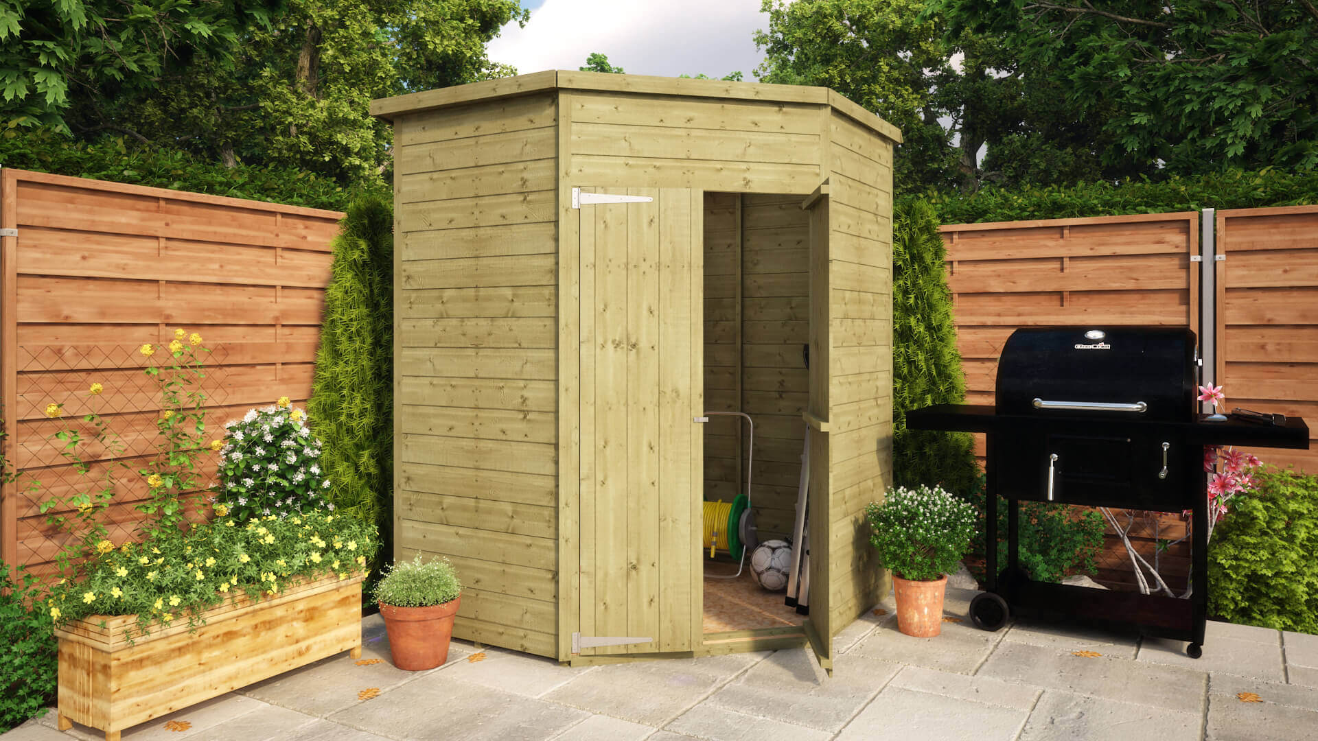 5 X Garden Sheds Wooden Project Timber Free Uk Corner Shed Shiplap 5x5 Windowless Ss Roof And Floor 01 2 1