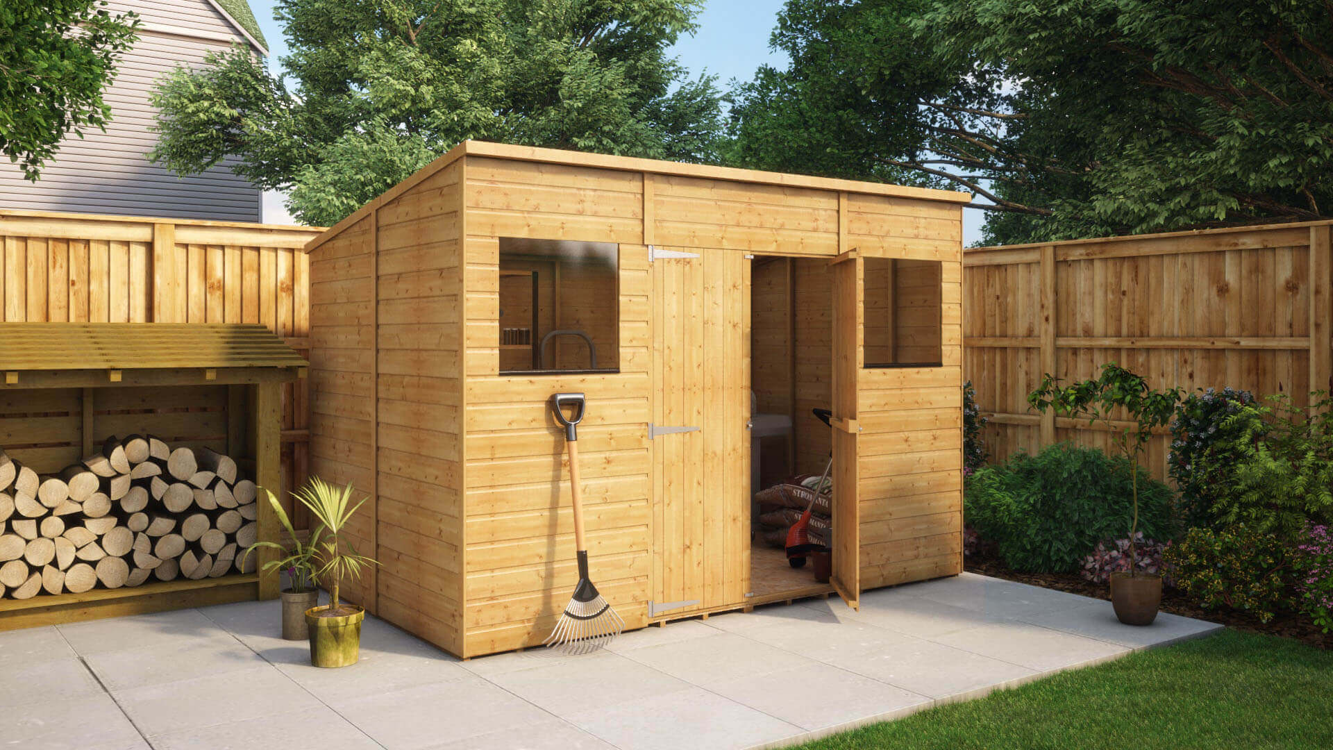 10 x 6 Wooden Garden Sheds | Wooden | Free UK Delivery