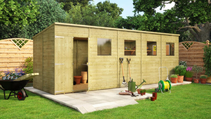 Pressure Treated Hobbyist Pent Wooden Garden Sheds Project Timber