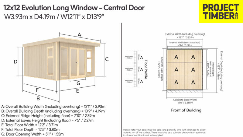 Evolution Long Window Garden Rooms Offices Project Timber