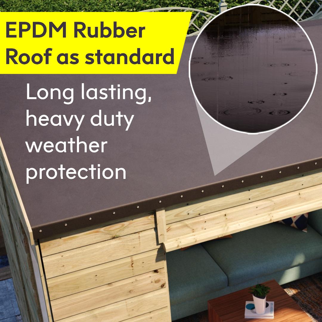 rubber roof included