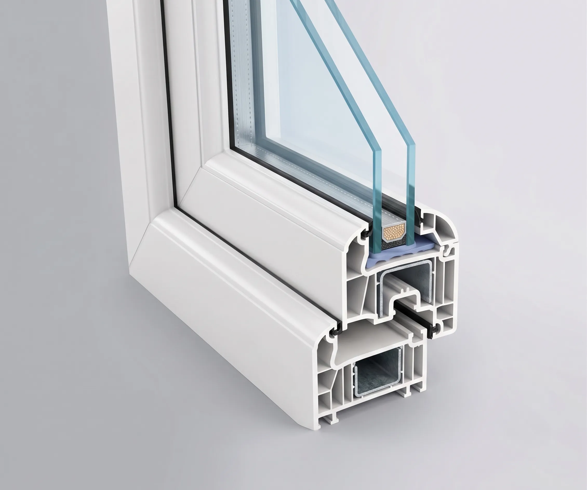 Double glazing and UPVC door