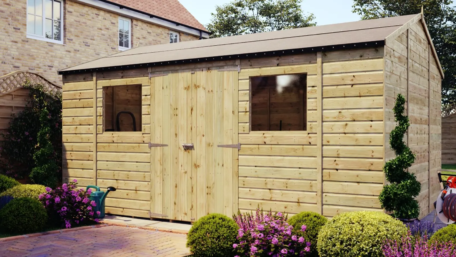 Hobbyist D100 Apex Shed – Pressure Treated Tongue and Groove