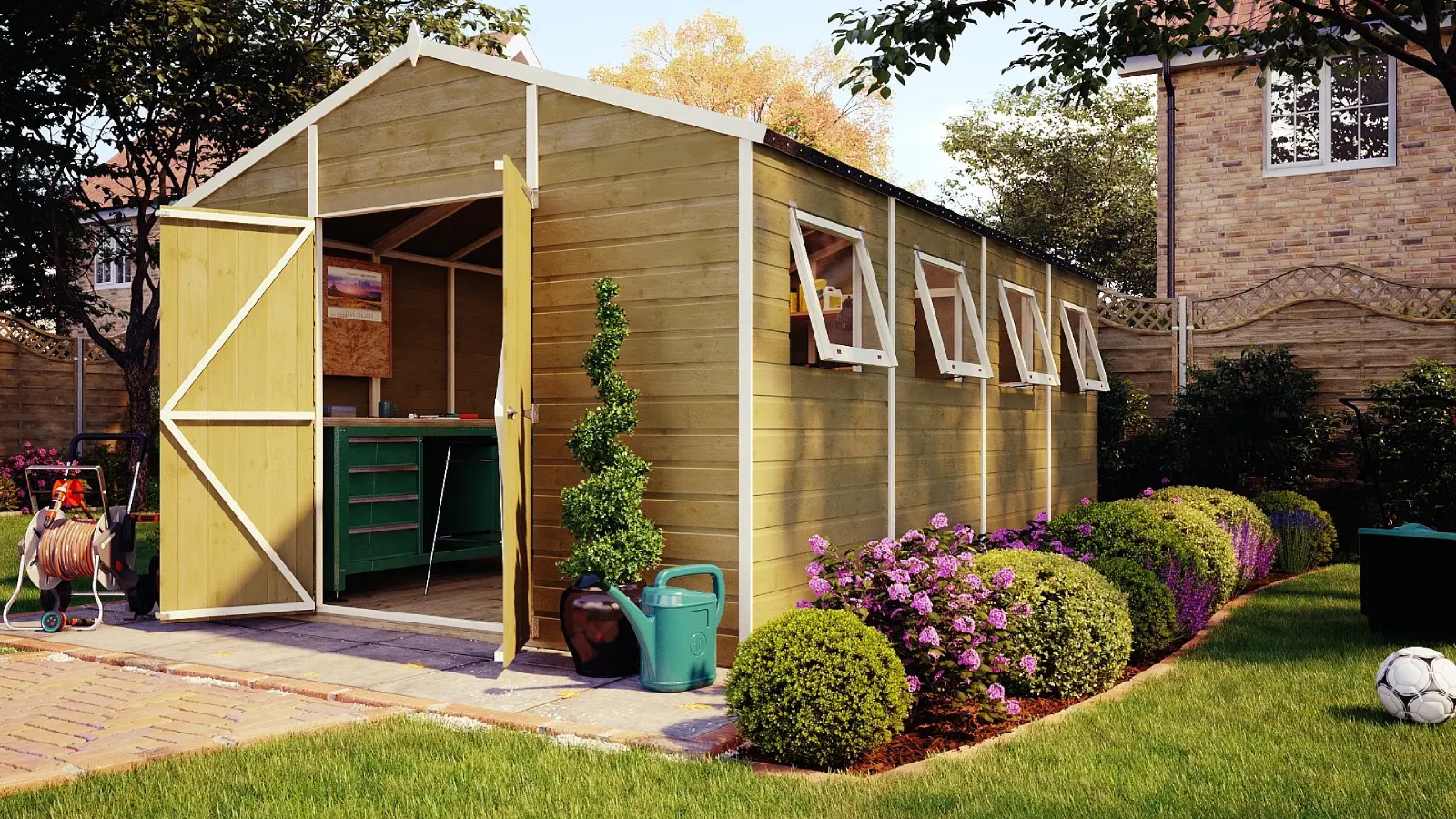 Hobbyist H100 Apex Shed – Pressure Treated Tongue and Groove