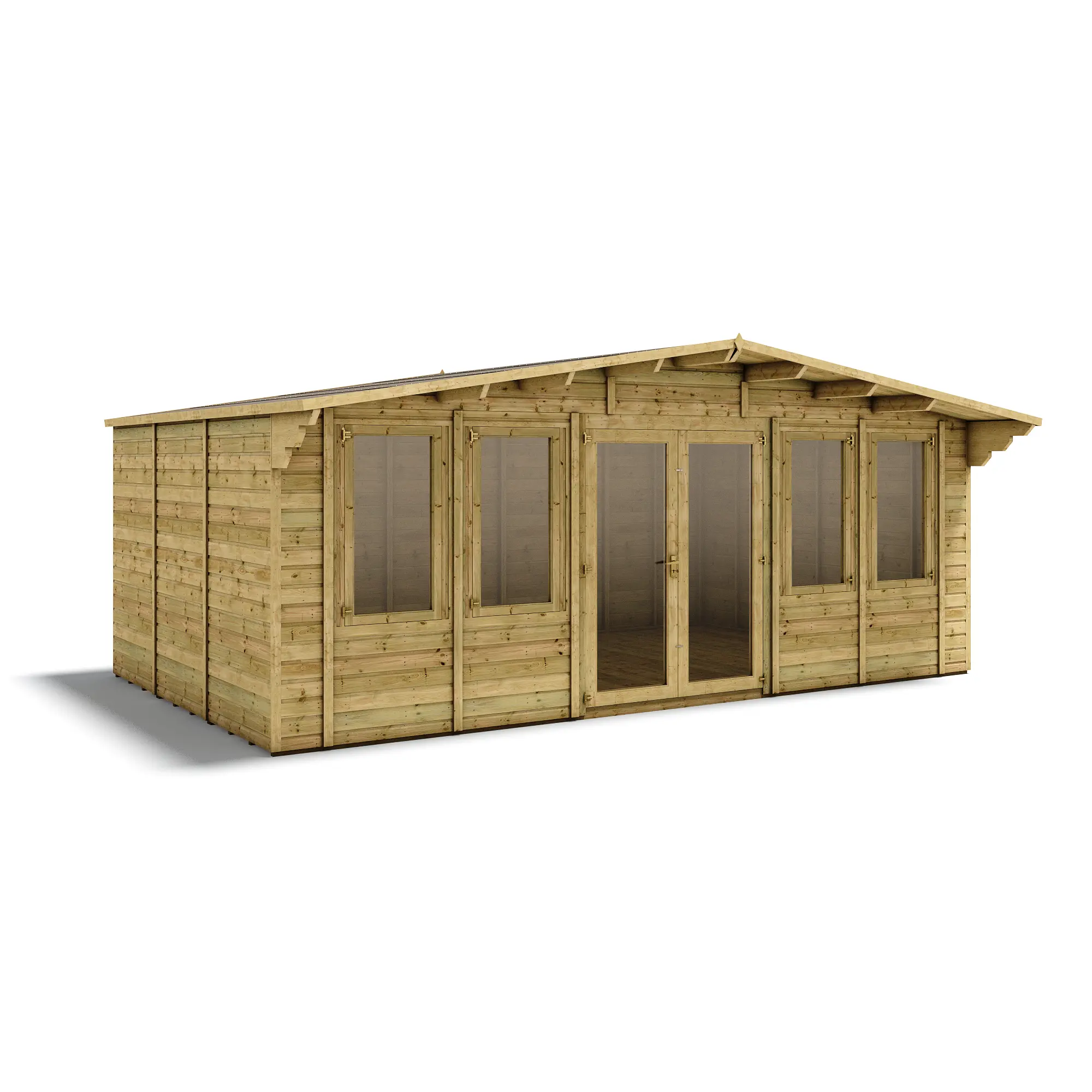 Grandmaster Alpine G1000 Summerhouse Cabin - Plain Side - 11mm Pressure Treated Tongue and Groove