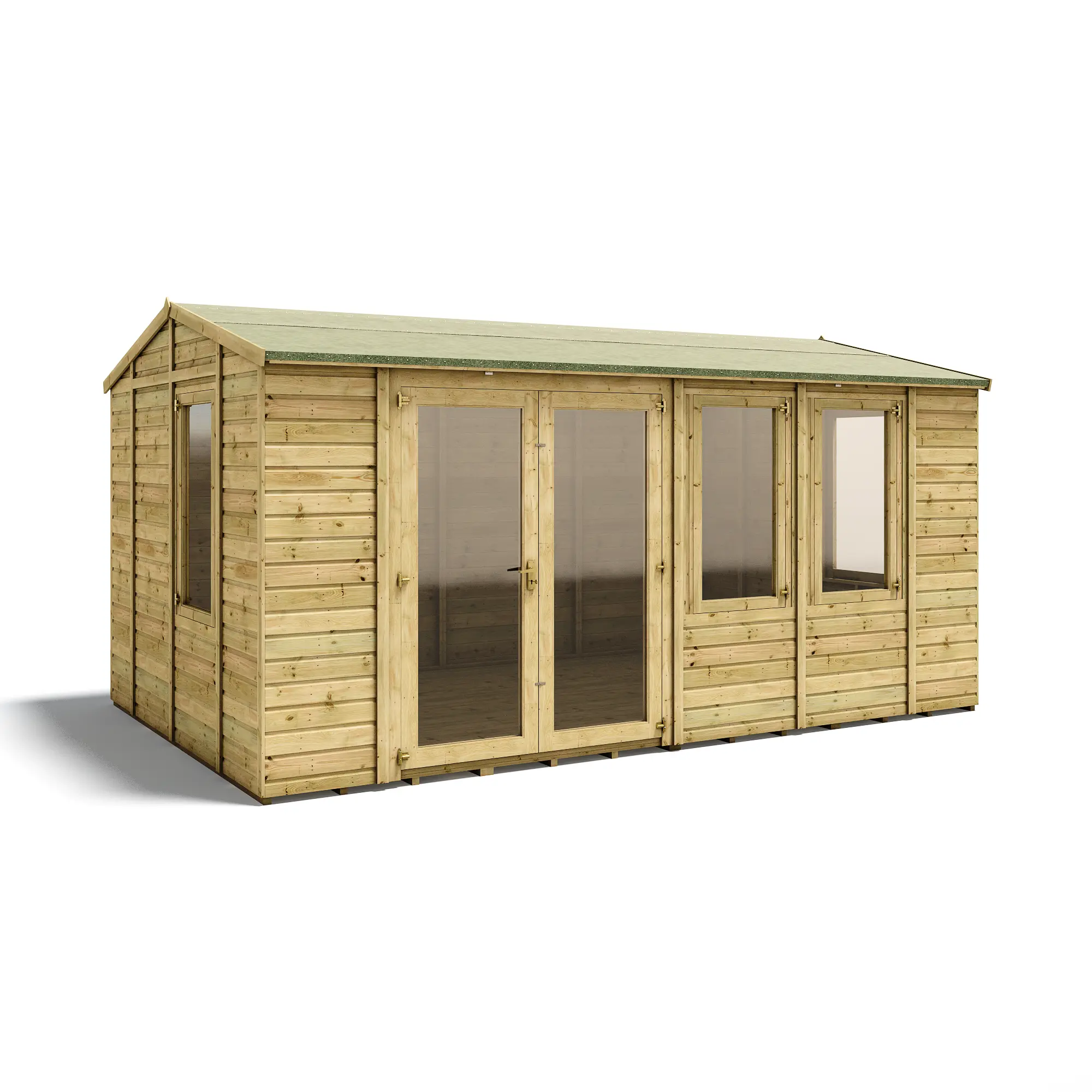Grandmaster Diplomat "Classic" G1000 Summerhouse - Offset Door - 11mm Pressure Treated Tongue and Groove