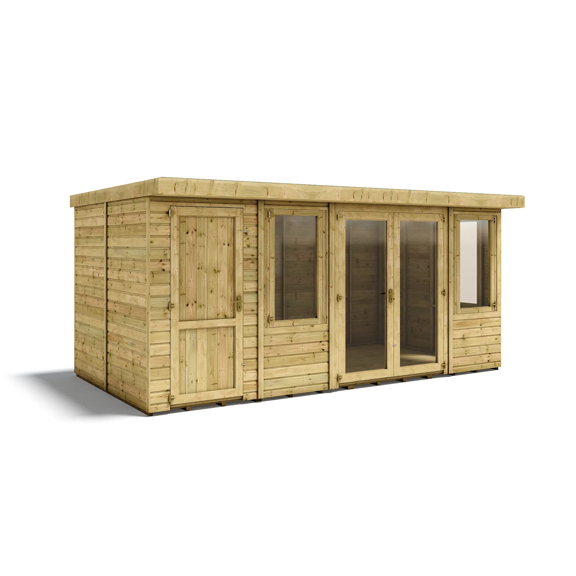 Grandmaster Fusion D1000 Pent Dual Room – Pressure Treated Tongue and Groove (8ft Internal Depth)