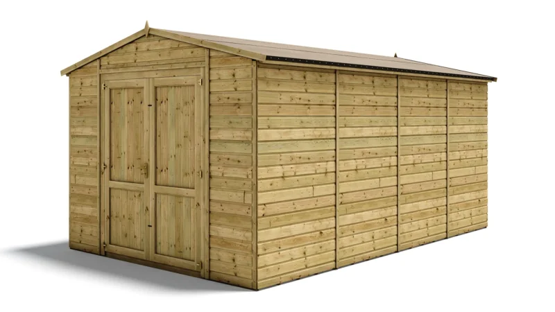 GM "Heavy Duty" D1000 Apex Workshop Windowless Shed — black