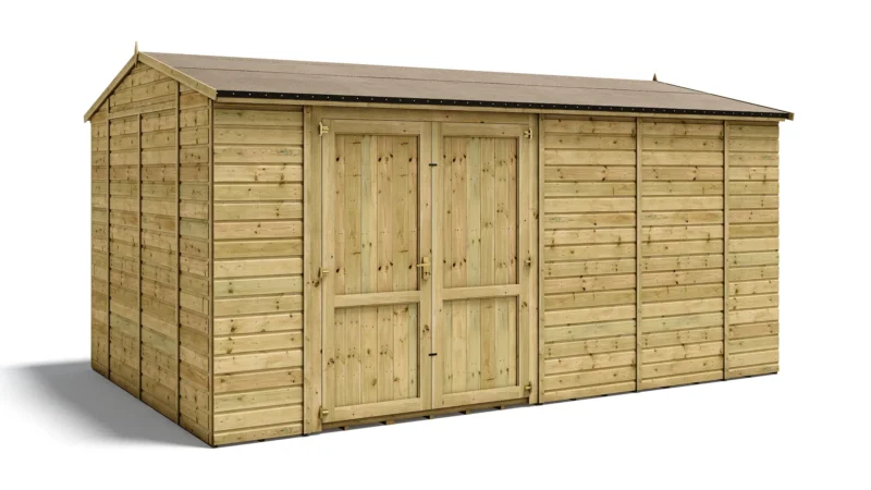 GM "Heavy Duty" D1000 Workshop Windowless Shed - Offset Door — black