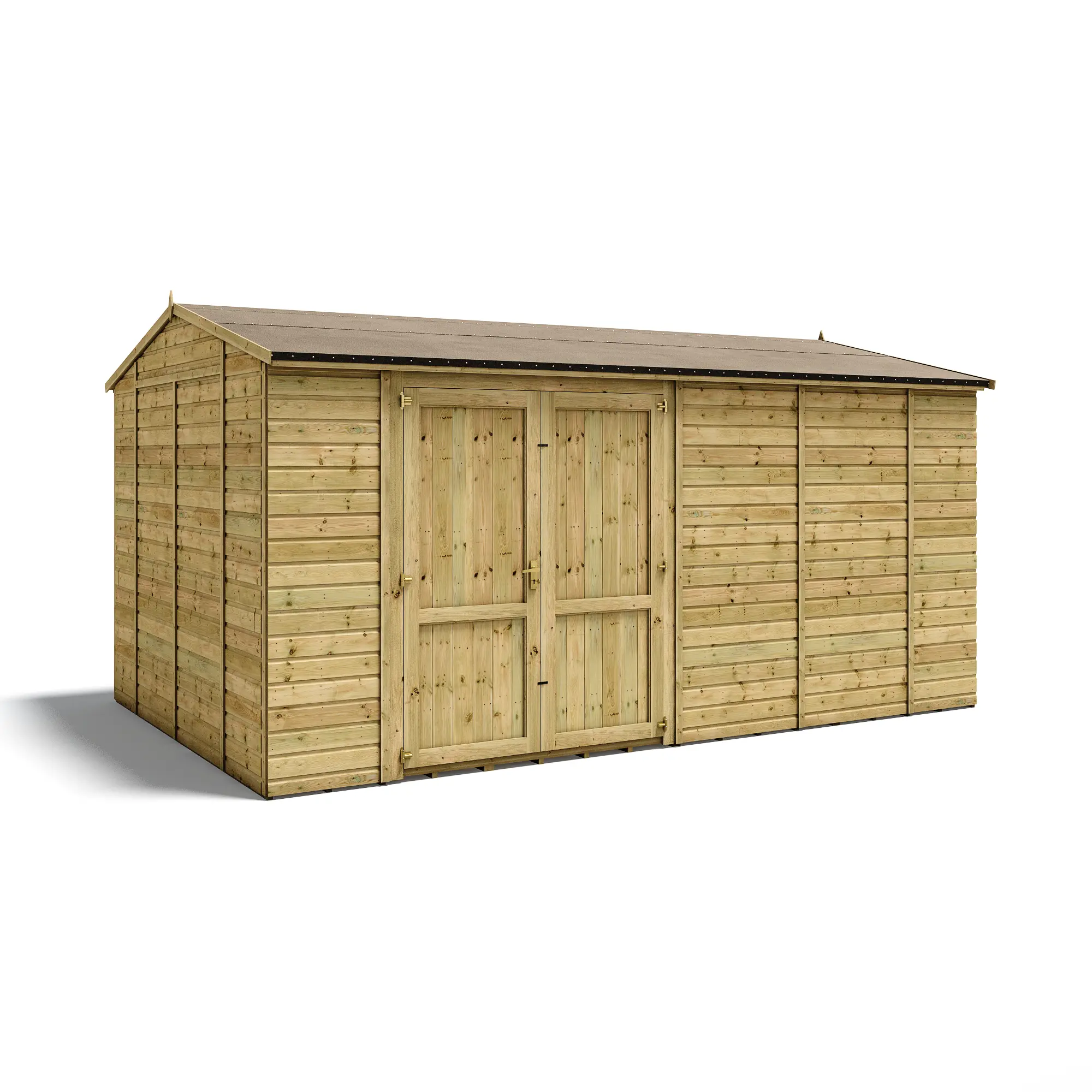 Grandmaster "Heavy Duty" D1000 Workshop Windowless Shed - Offset Door - Pressure Treated Tongue and Groove