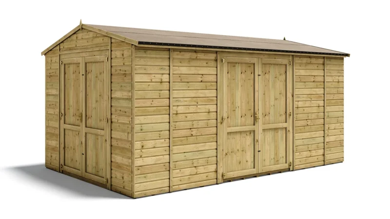 GM "Heavy Duty" D1000 Workshop Windowless Shed with side door — black