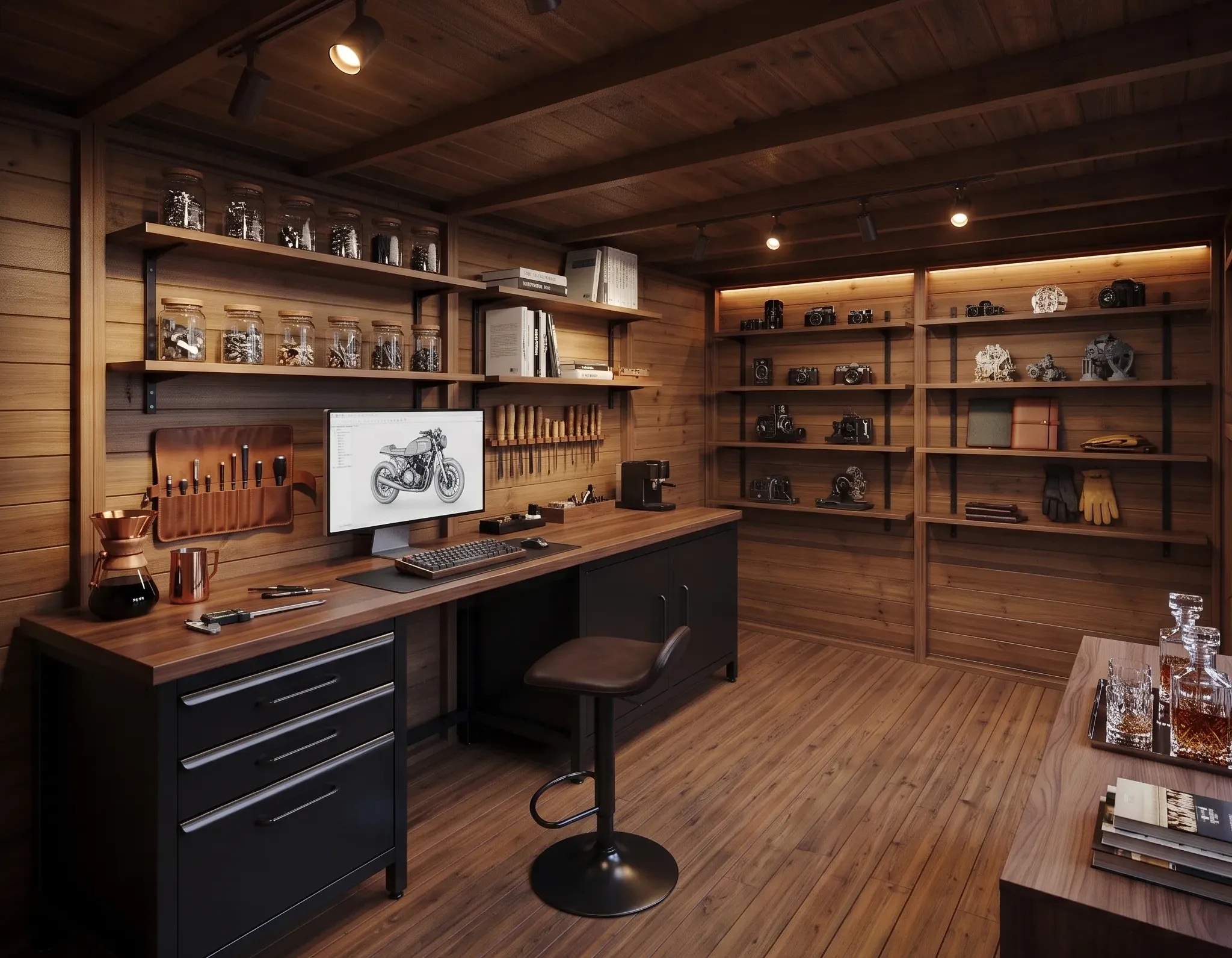 A garden workshop used as a home business base