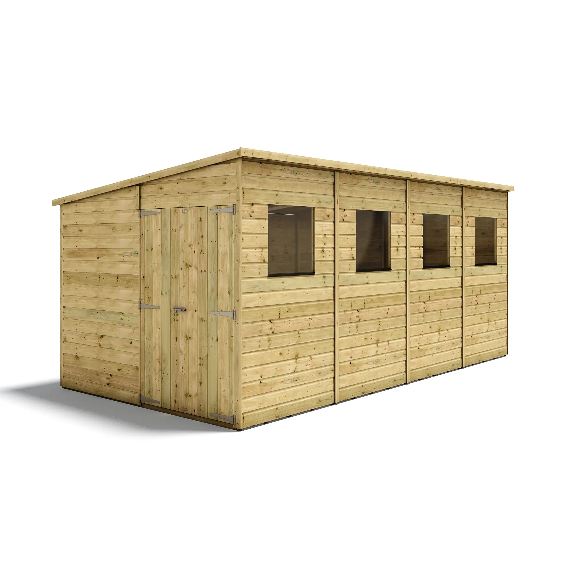 Hobbyist H100 Pent Shed - Doors in Side - Pressure Treated Tongue and Groove