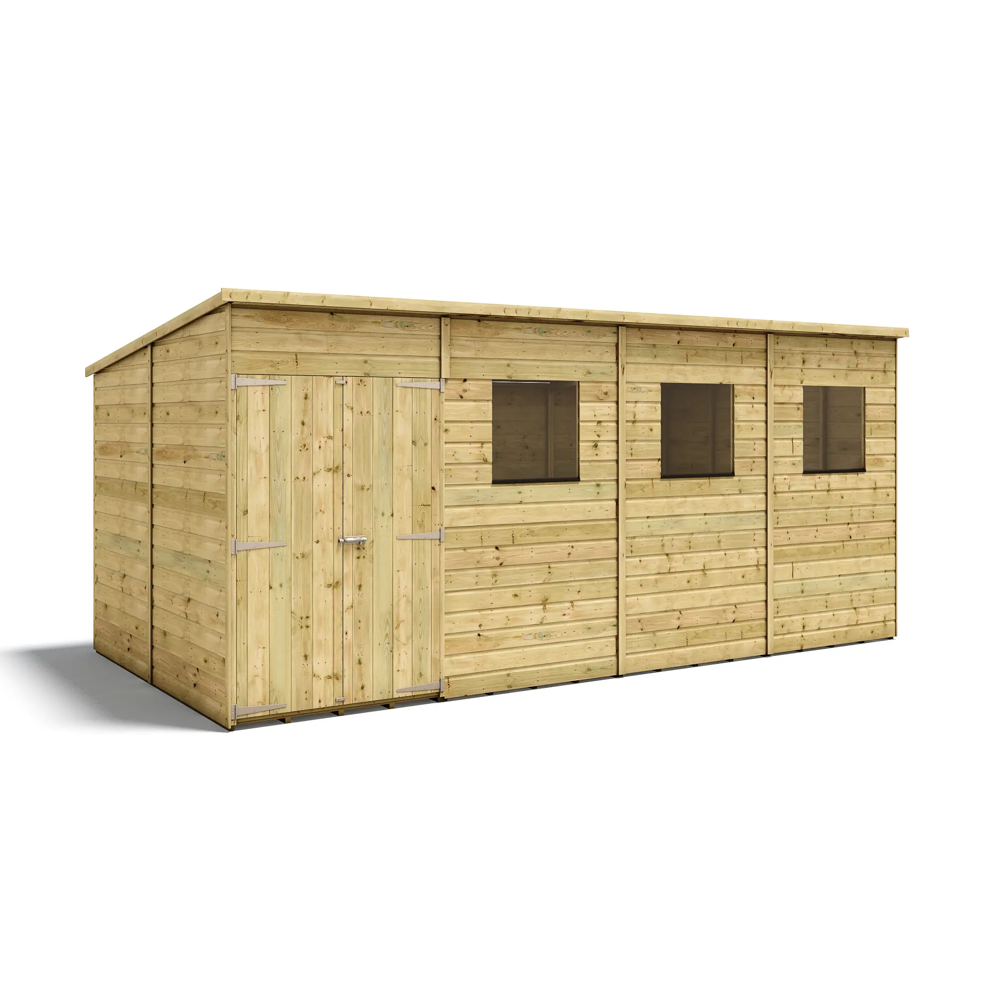 Hobbyist H100 Pent Shed - Offset Doors - Pressure Treated Tongue and Groove