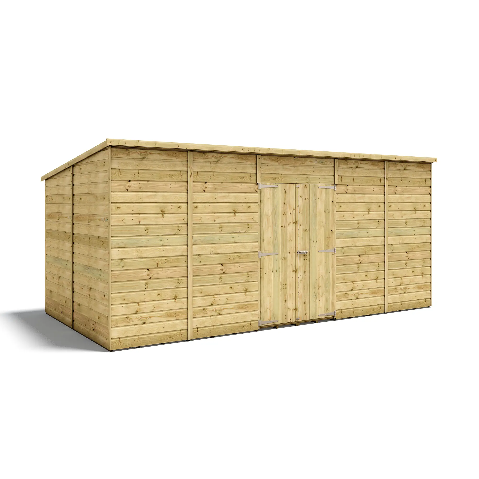 Hobbyist H100 Pent Shed - Windowless - Central Door - Pressure Treated Tongue and Groove