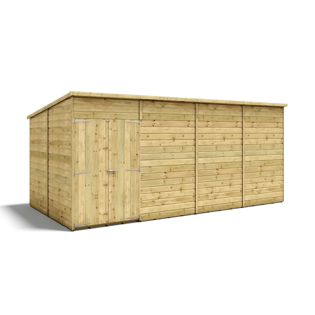 Hobbyist H100 Pent Shed – Offset Doors – Windowless – Pressure Treated Tongue and Groove preview