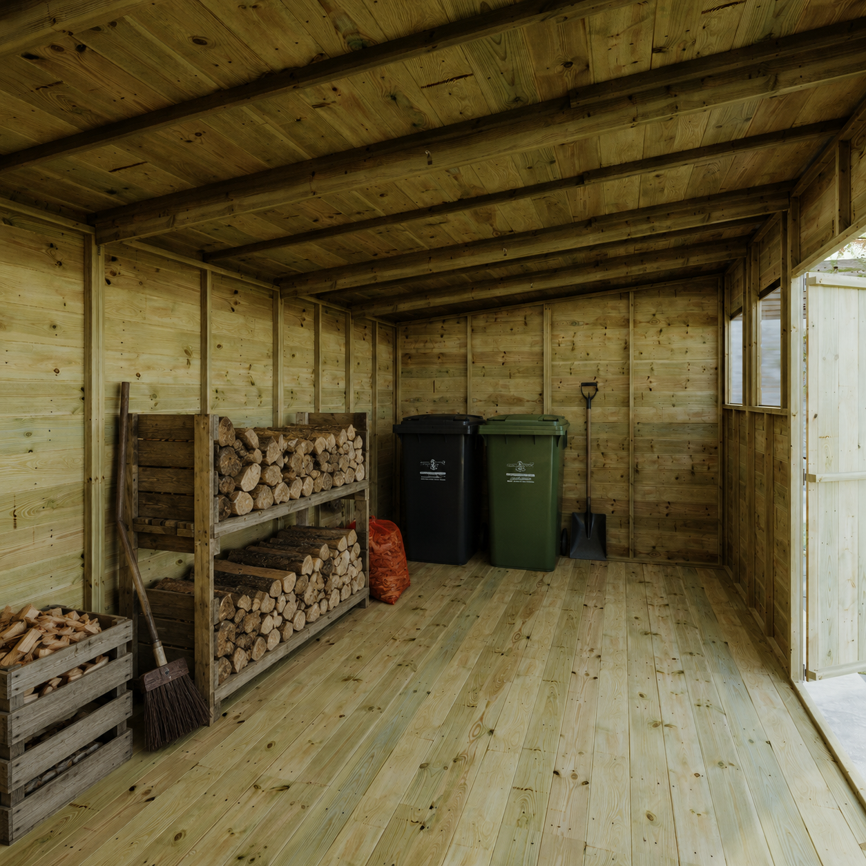 A bin and log store