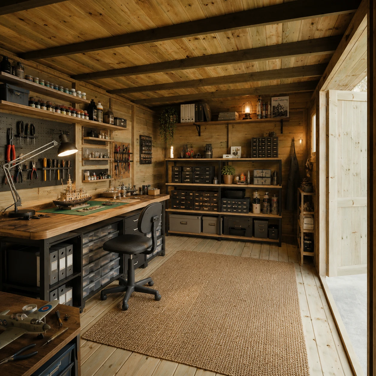 A garden workshop used for DIY and repairs