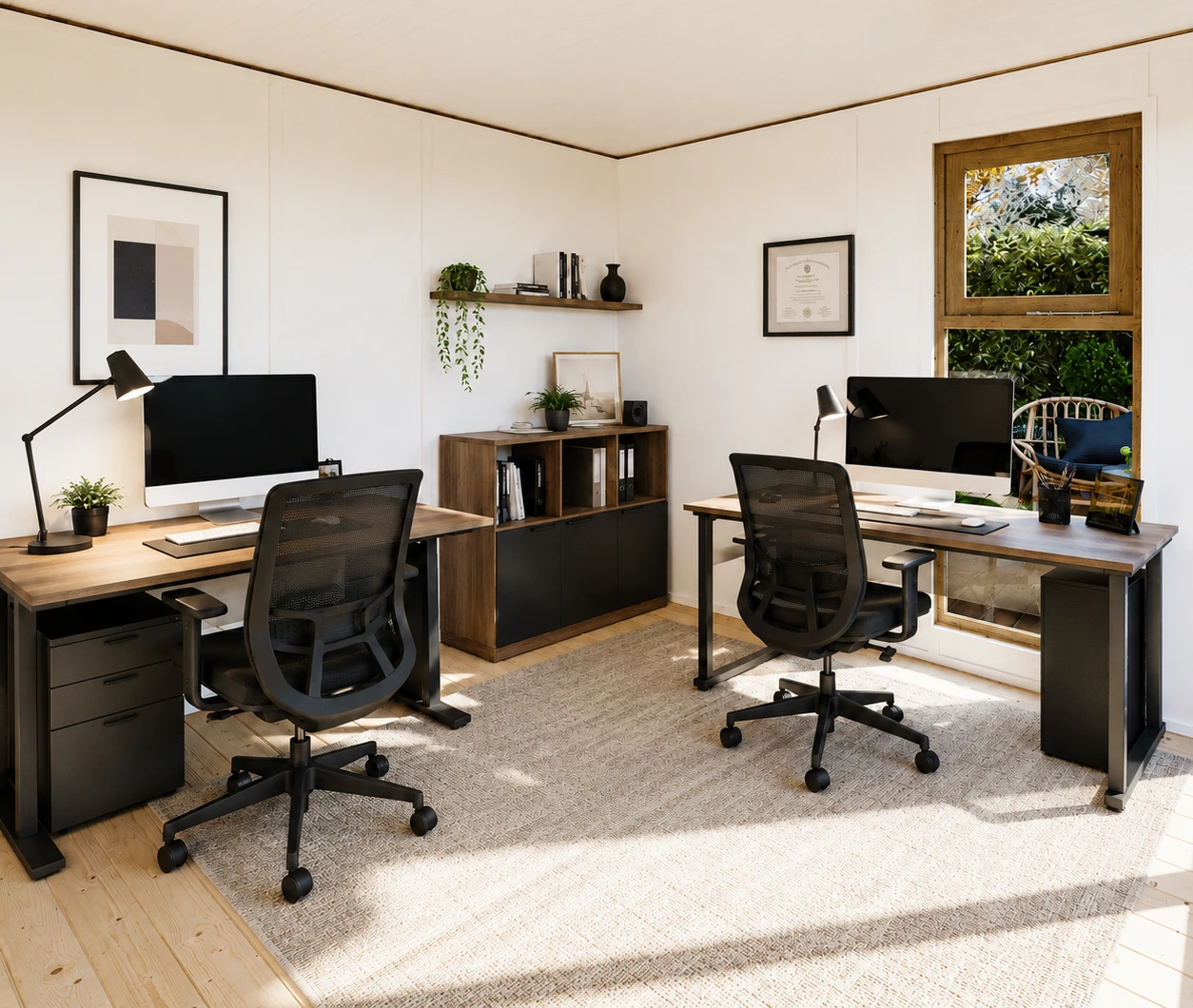 The insulated My Den Composite garden office interior