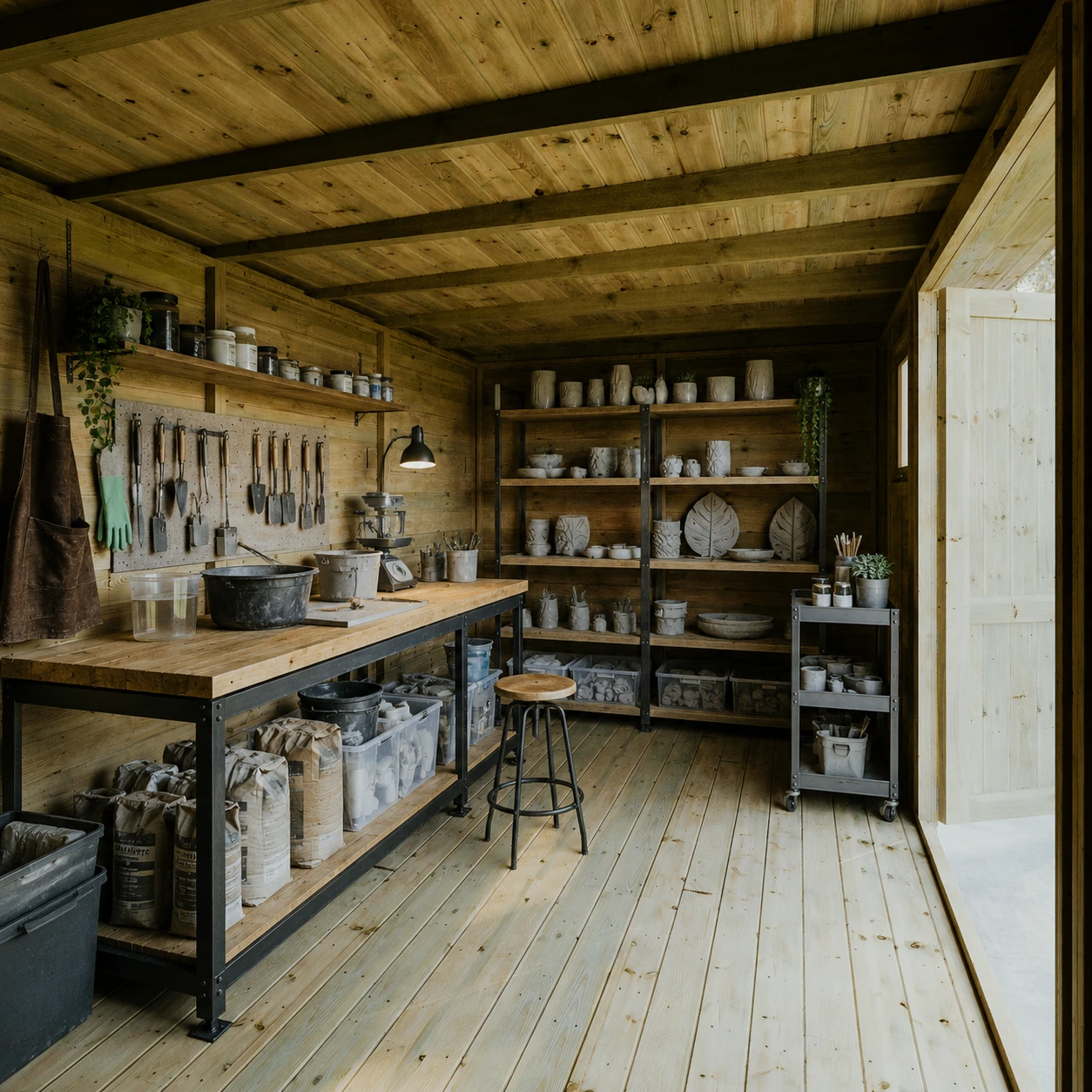 A garden workshop used for hobby making