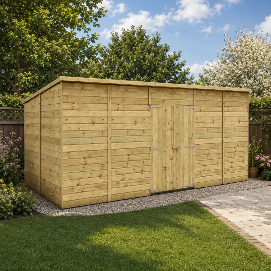 Hobbyist H100 Pent Shed – Windowless – Central Door – Pressure Treated Tongue and Groove preview