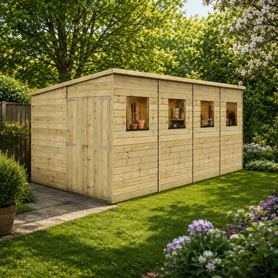 Hobbyist H100 Pent Shed – Doors in Side – Pressure Treated Tongue and Groove preview