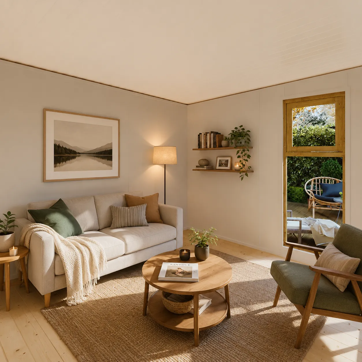 A My Den garden office used as a garden retreat