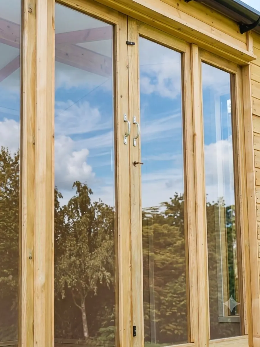 Bi-fold French doors, as standard.