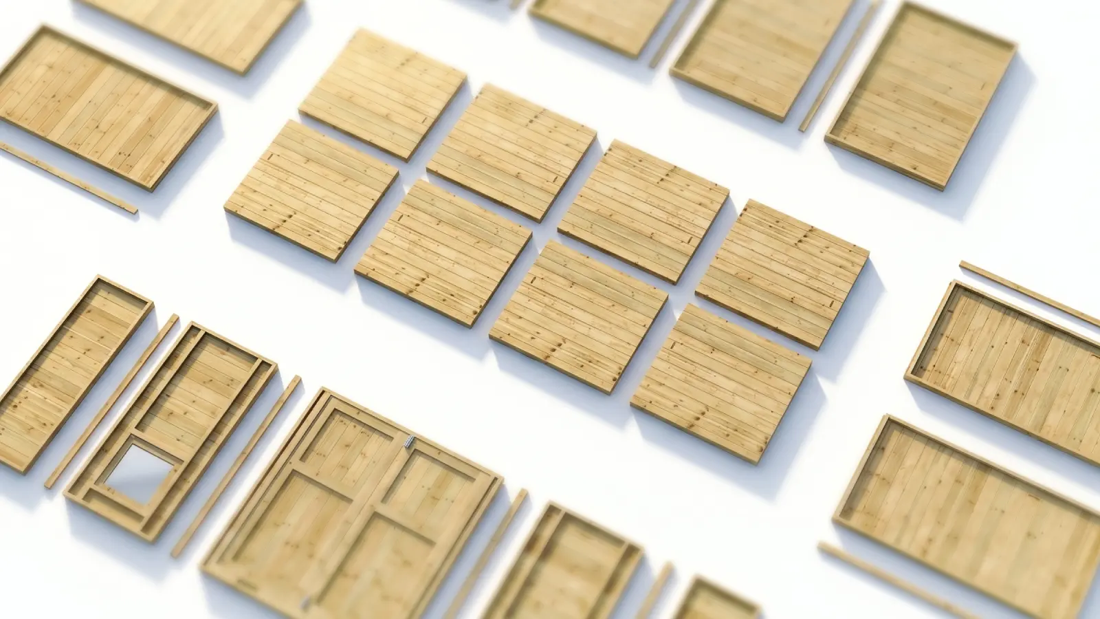 Pre-assembled modular panels for easy assembly.
