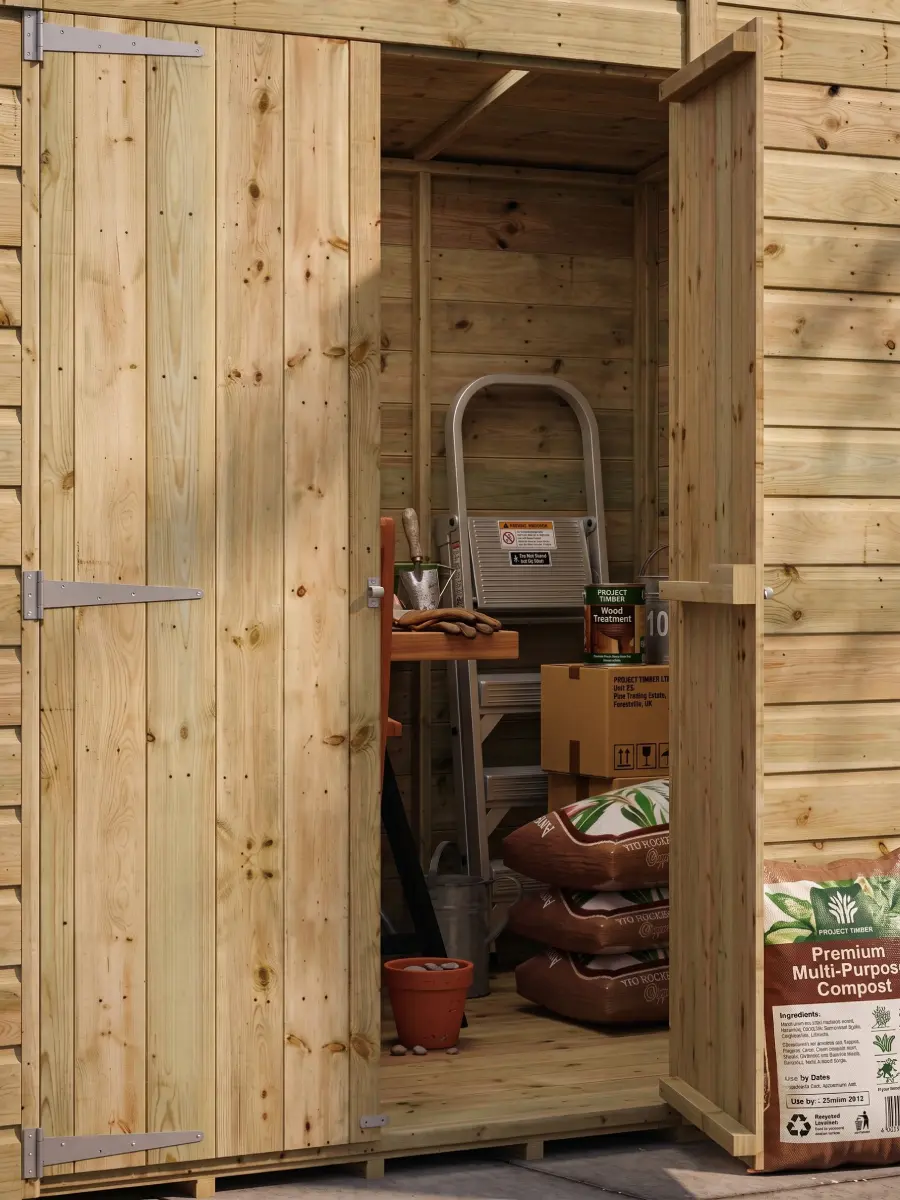 Double Boarded doors. 1.63m in height.