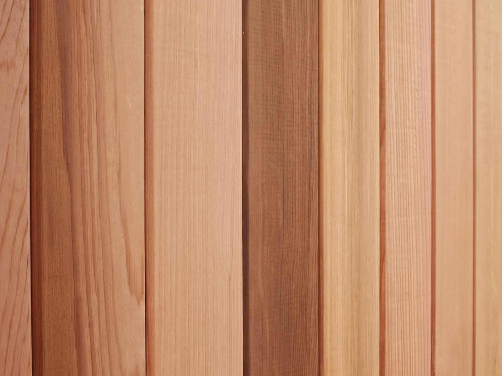 Natural cedar, full insulation.
