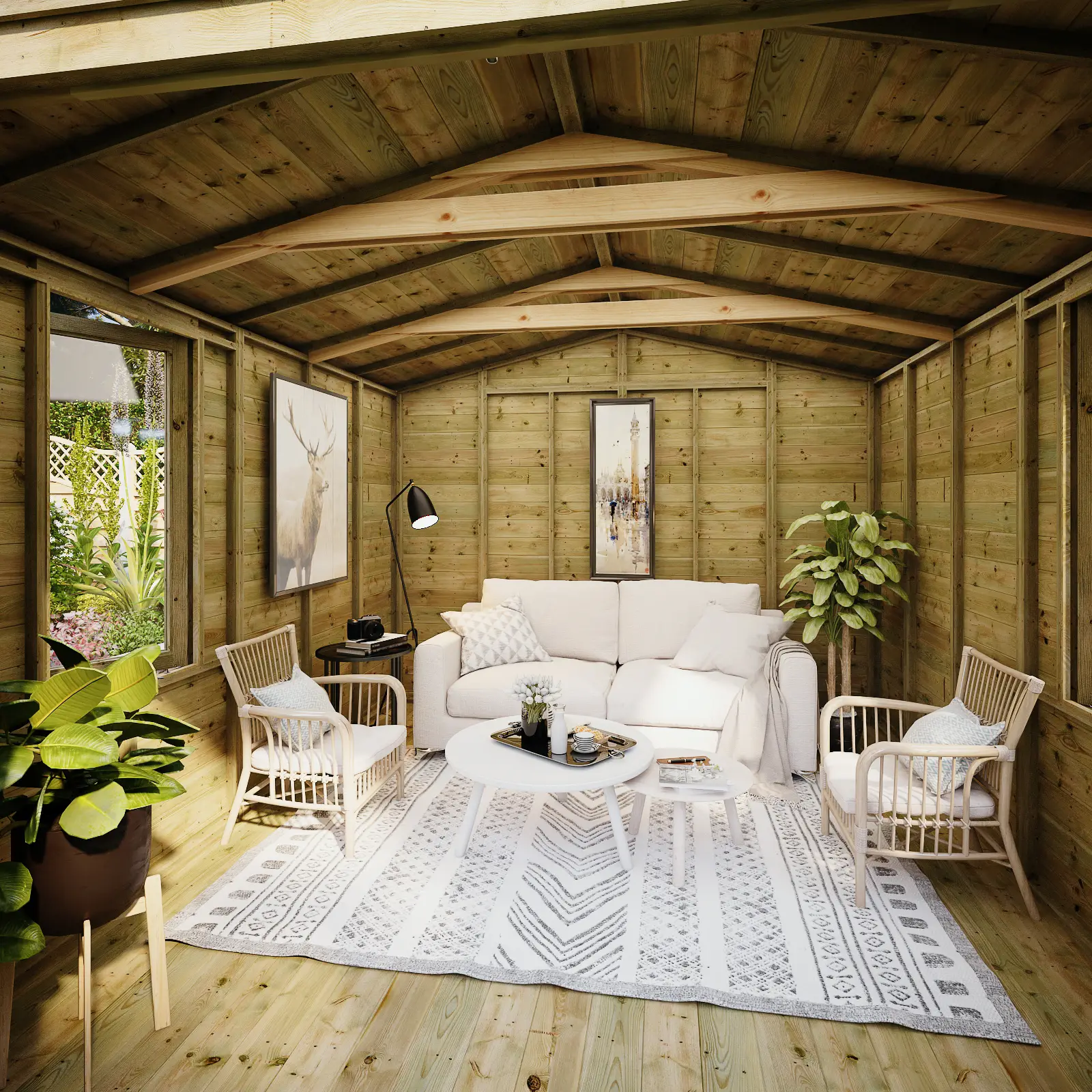 Grandmaster Duke “Classic” G1000 Summerhouse – 11mm Pressure Treated Tongue and Groove